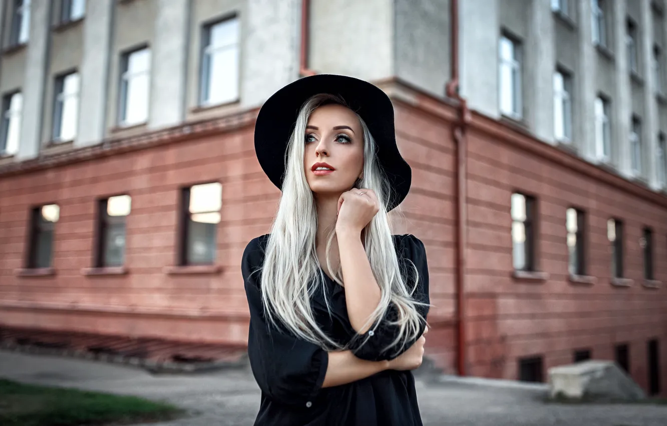 Фото обои city, hat, blonde, Andrius Stankūnas