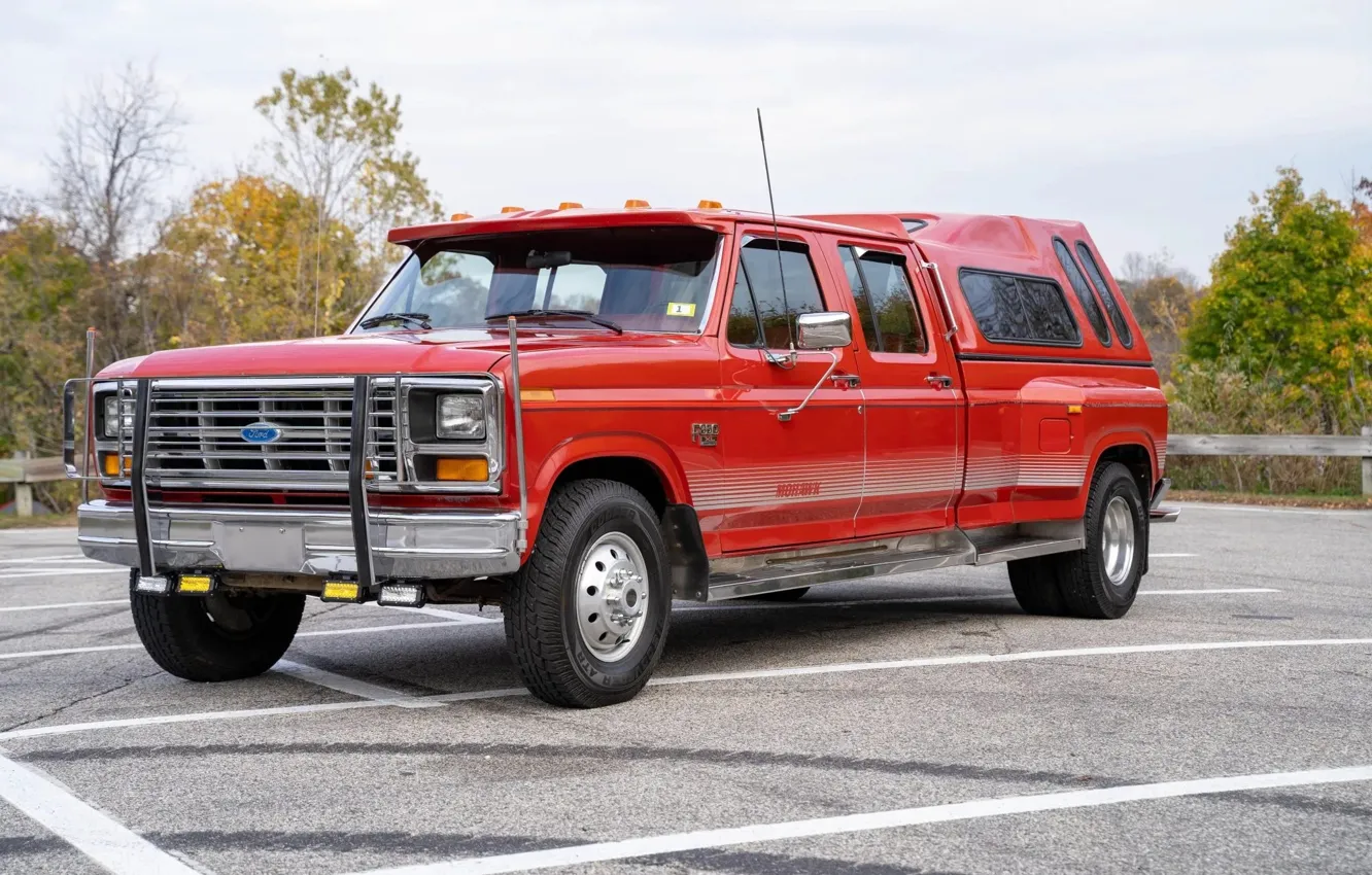 Фото обои Ford, '1986, Crew Cab Diesel Dually, F-350 XL