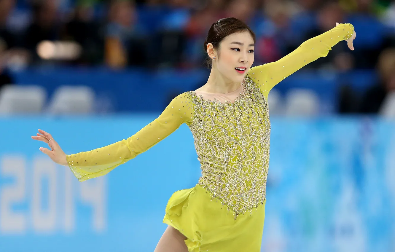 Фото обои girl, figure, Yuna, Nice, Kim, Skating, Corea, Olimpic