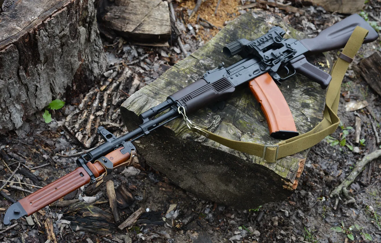 Фото обои Автомат Калашникова, ремешок, АК-74