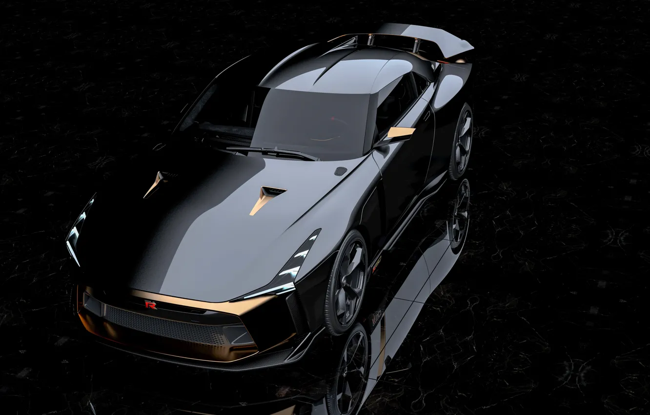 Фото обои тень, Nissan, 2018, ItalDesign, GT-R50 Concept