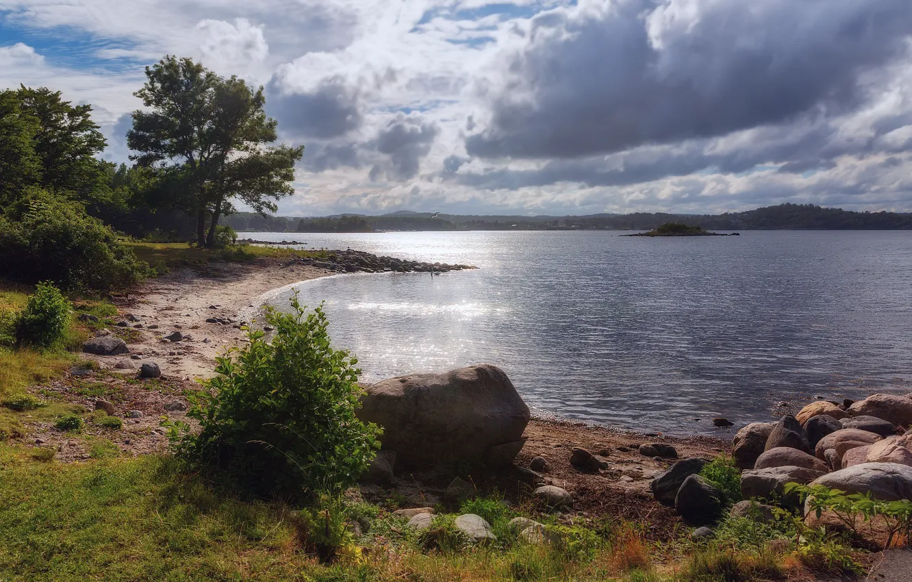 Фото обои побережье, Норвегия, Norway, Som, Hasla