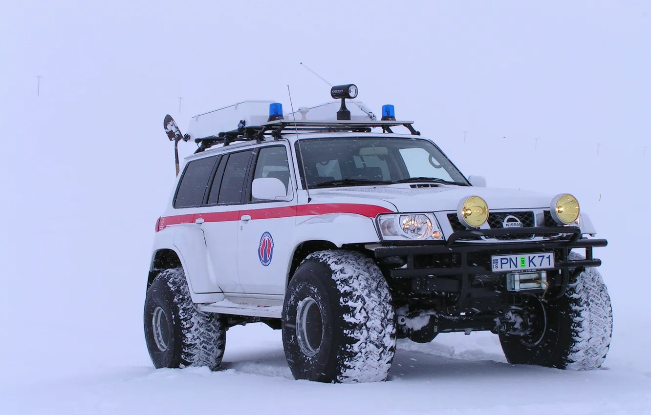 Фото обои зима, Nissan, Patrol