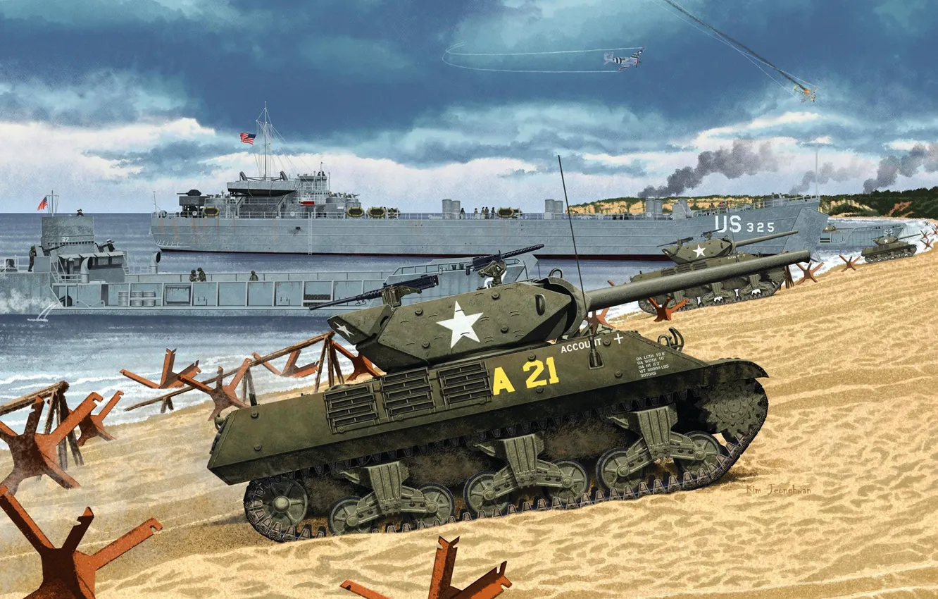 Фото обои США, Wolverine, US Army, Вторая Мировая война, Противотанковый ёж, М10