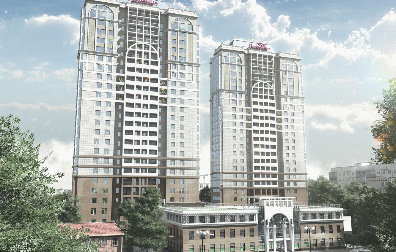 Фото обои здания, архитектура, ReachVille Day