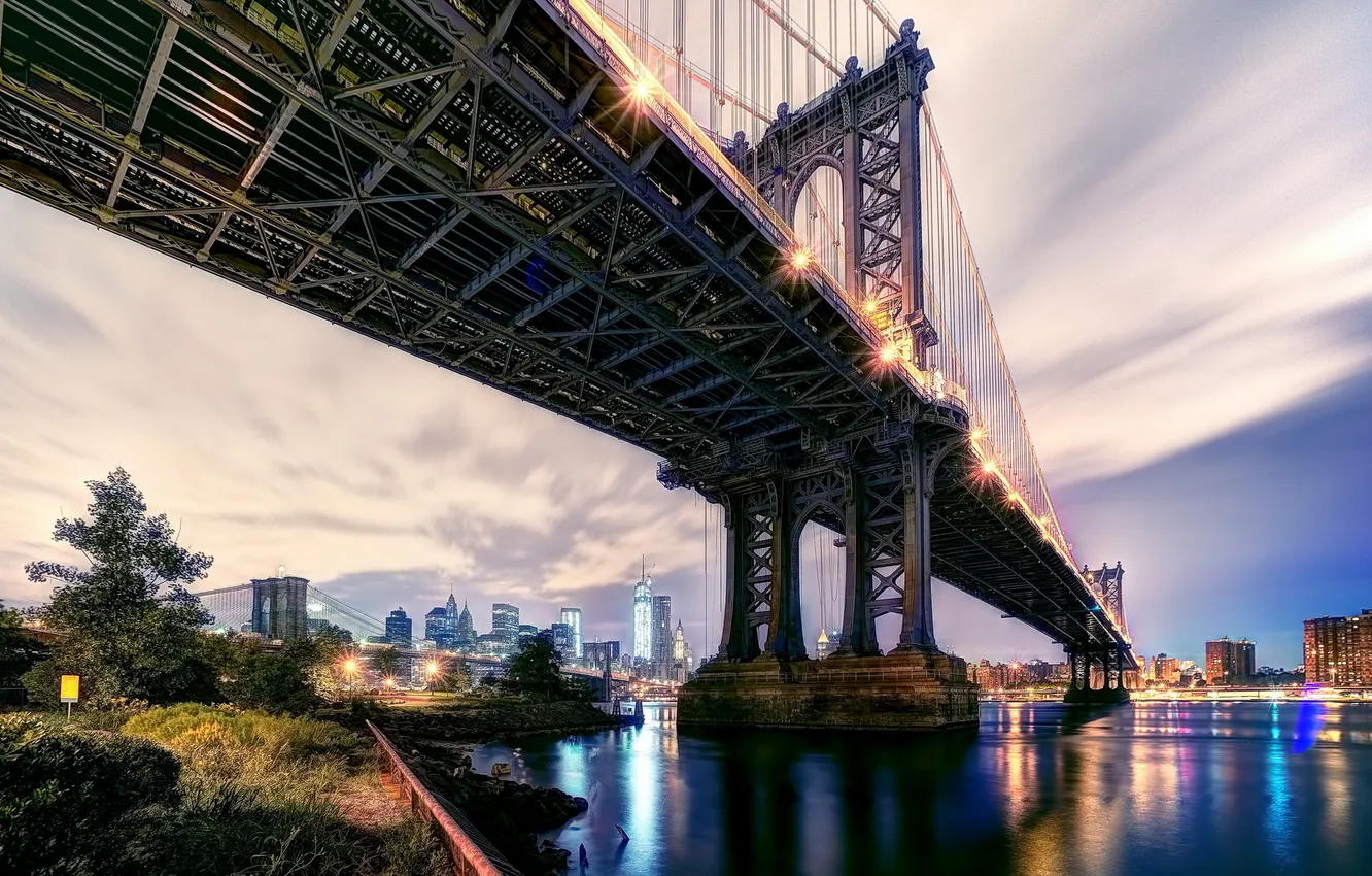 Фото обои Bridge, Brooklyn, Manhattan