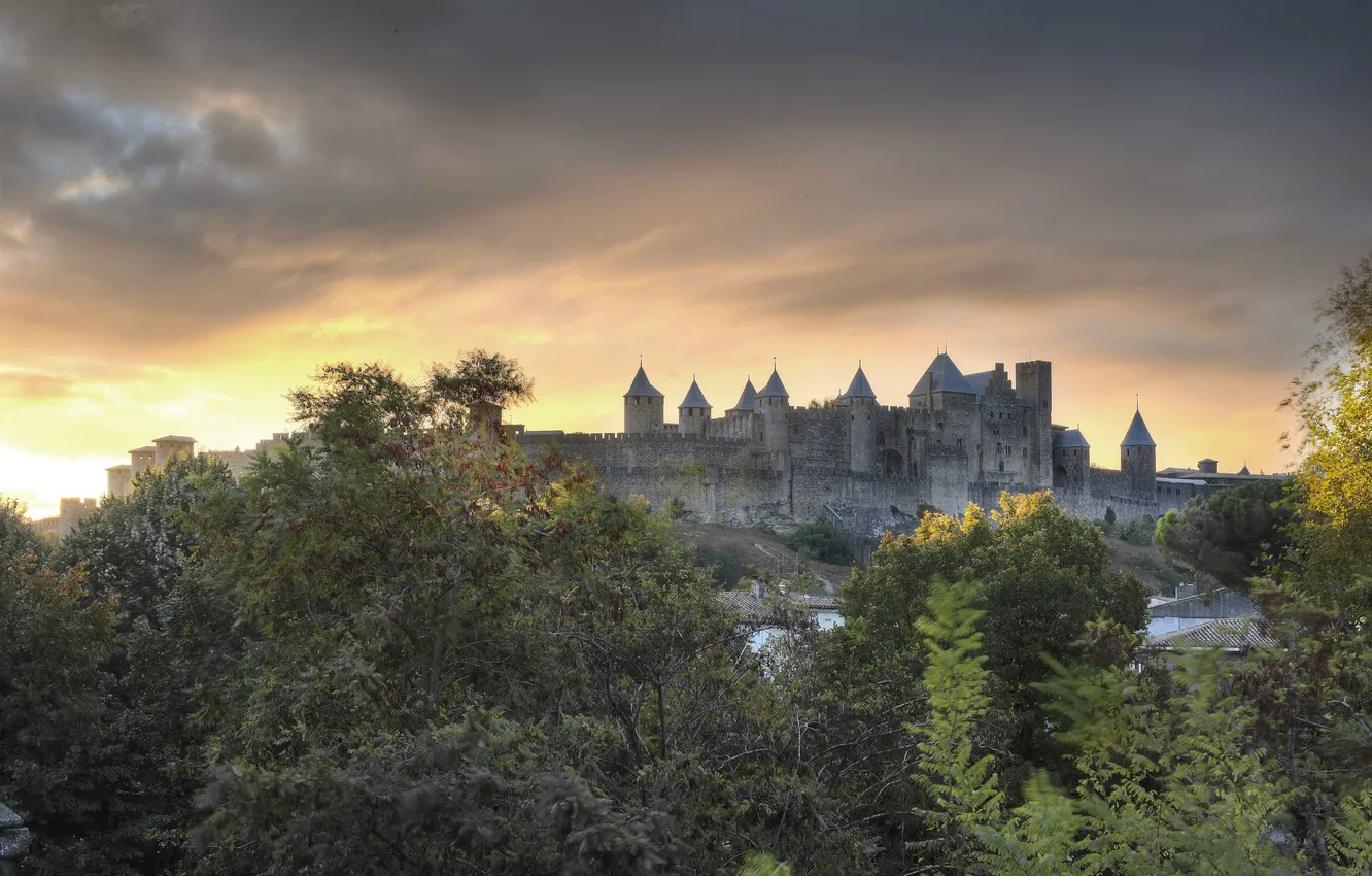 Фото обои city, город, фотограф, photography, Lies Thru a Lens, Крепость Каркасон, Carcassonne Citadel