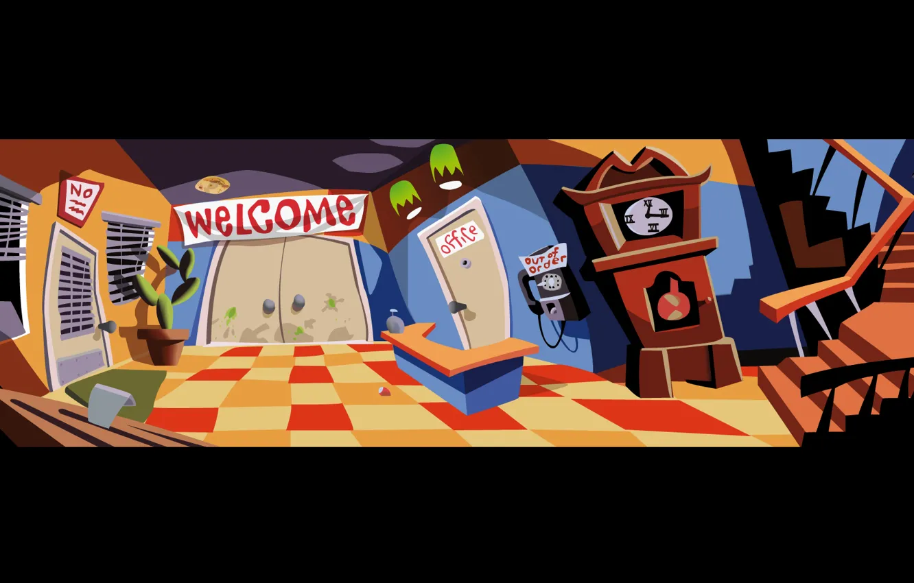 Фото обои welcome, Day of the Tentacle, public phone