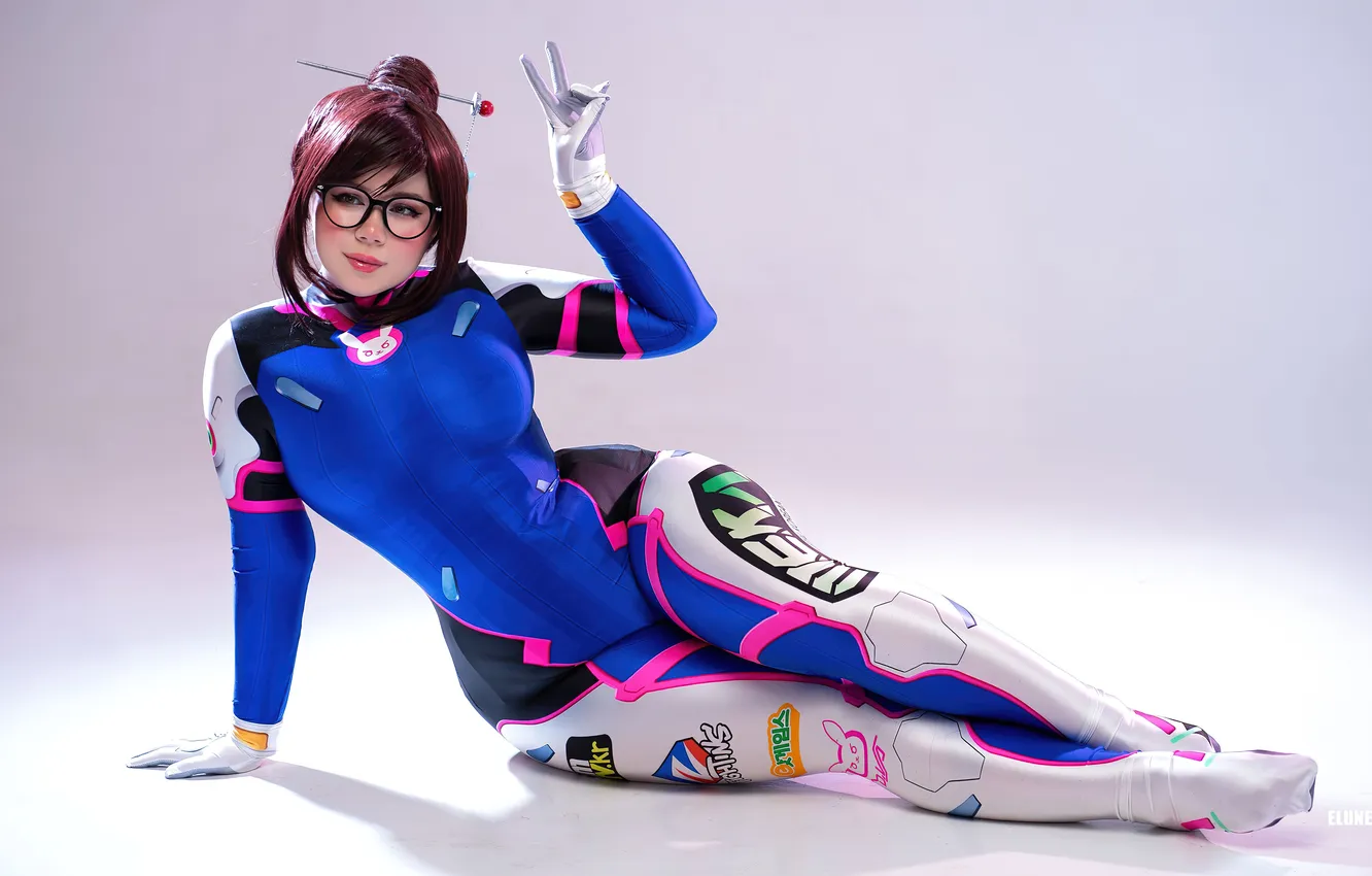 Фото обои women, cosplay, Overwatch, D.Va (Overwatch), thick body, elune cosplay