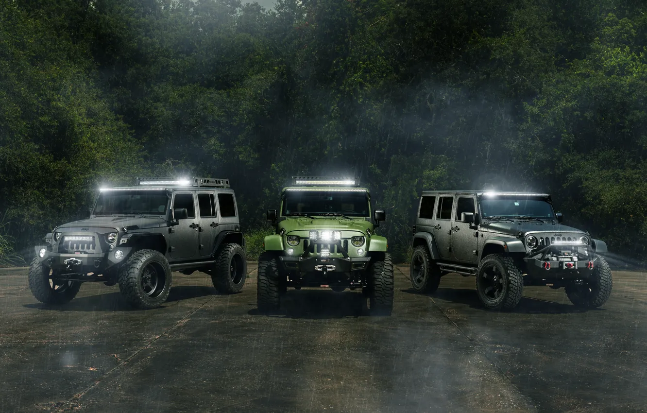 Фото обои car, джип, внедорожник, jeep, wrangler, hq wallpaper, William Stern
