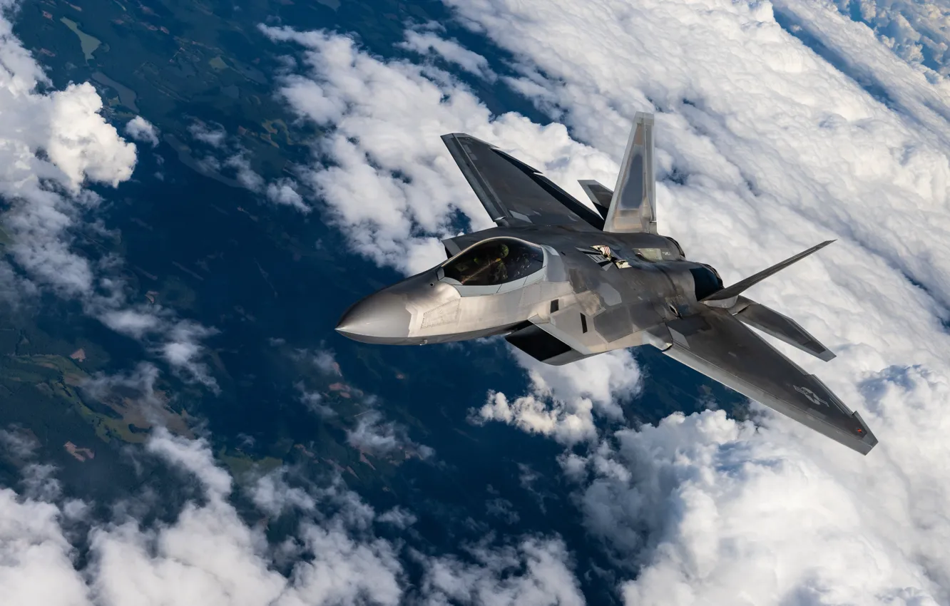 Фото обои ВВС США, многоцелевой истребитель пятого поколения, Lockheed/Boeing F-22 Raptor