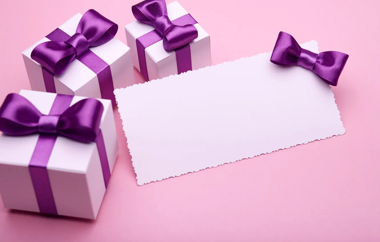 Фото обои подарок, лента, бант, box, pink, present, gift, bow