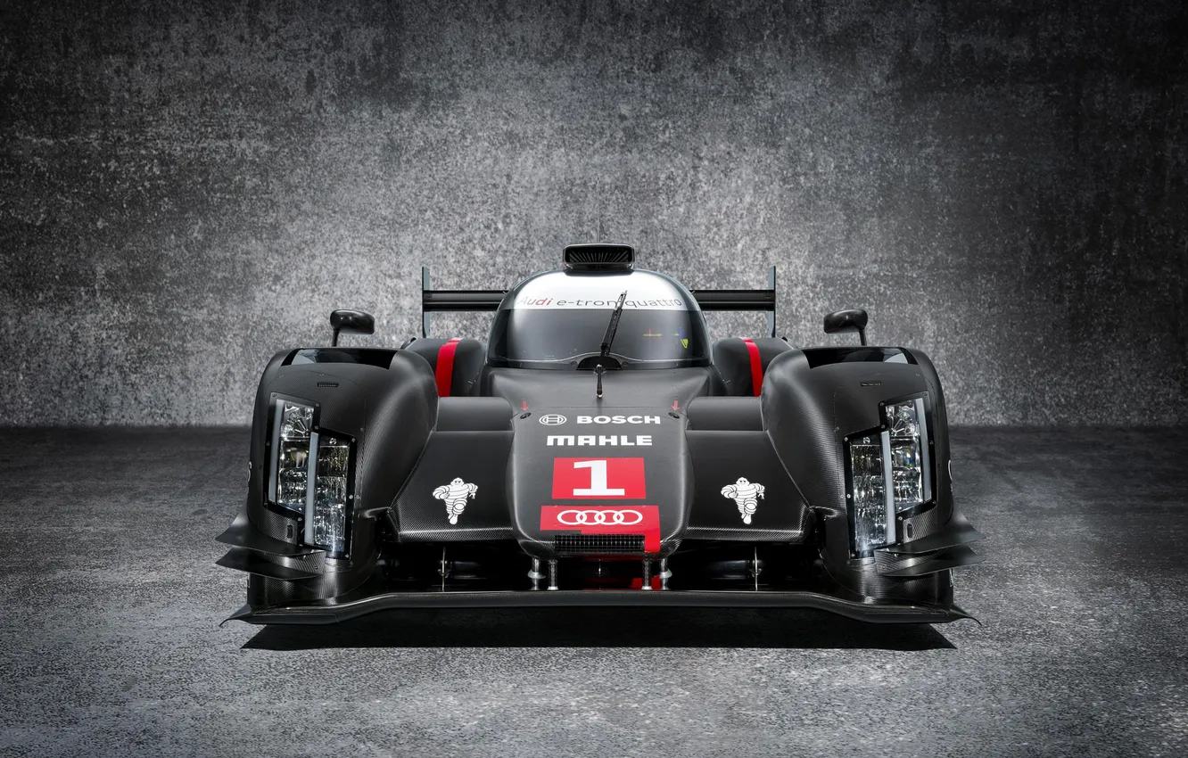 Фото обои Audi, Quattro, front, LMP1, 2014, R18, E Tron