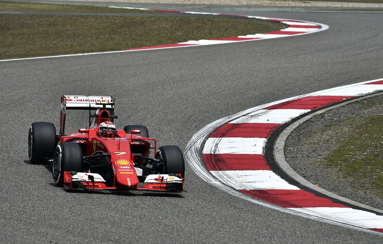 Фото обои Ferrari, Formula 1, Kimi Raikkonen, Шикана, SF15T