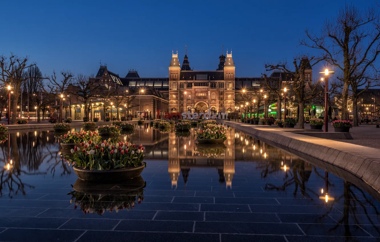 Фото обои Амстердам, Нидерланды, Amsterdam, Голландия, Rijksmuseum