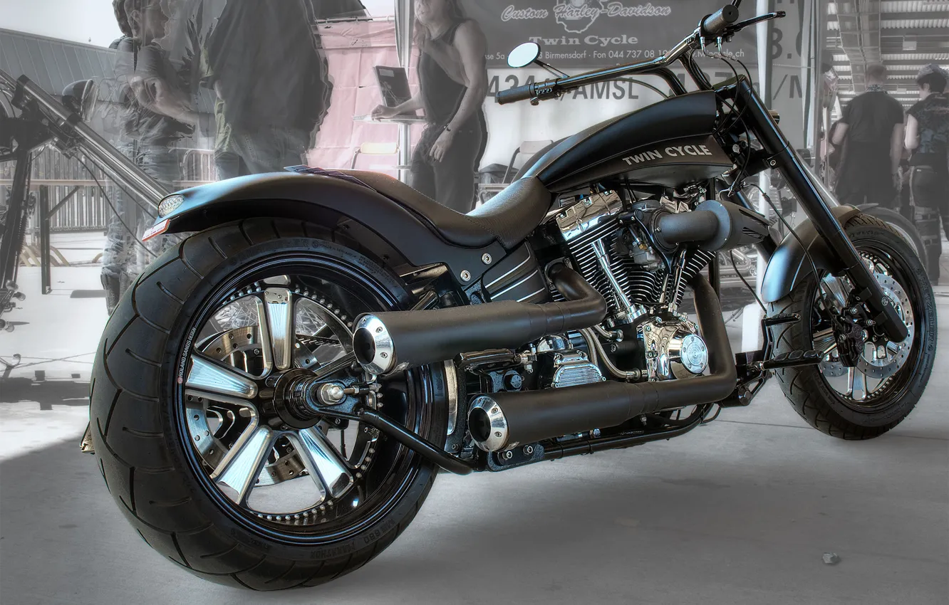 Фото обои дизайн, стиль, черный, HDR, мотоцикл, форма, байк