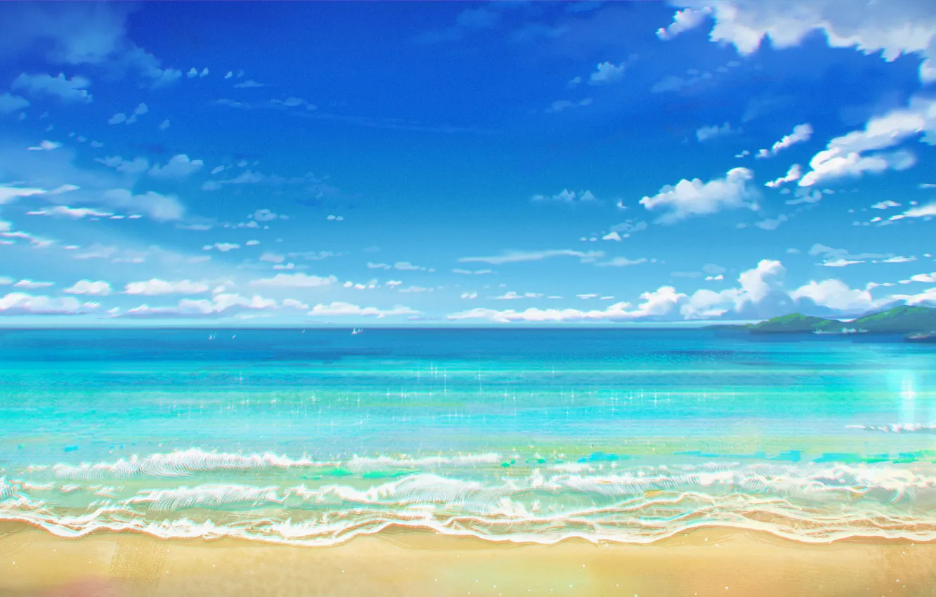 Фото обои море, лето, небо