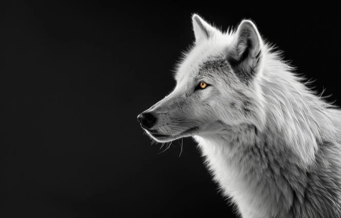 Фото обои nature, snow, predator, face, animal, wolf, wildlife, portrait