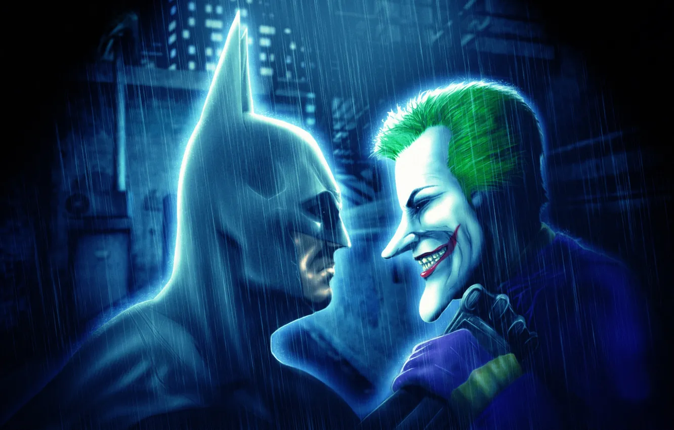 Фото обои batman, joker, Batman: Arkham City, dc comics