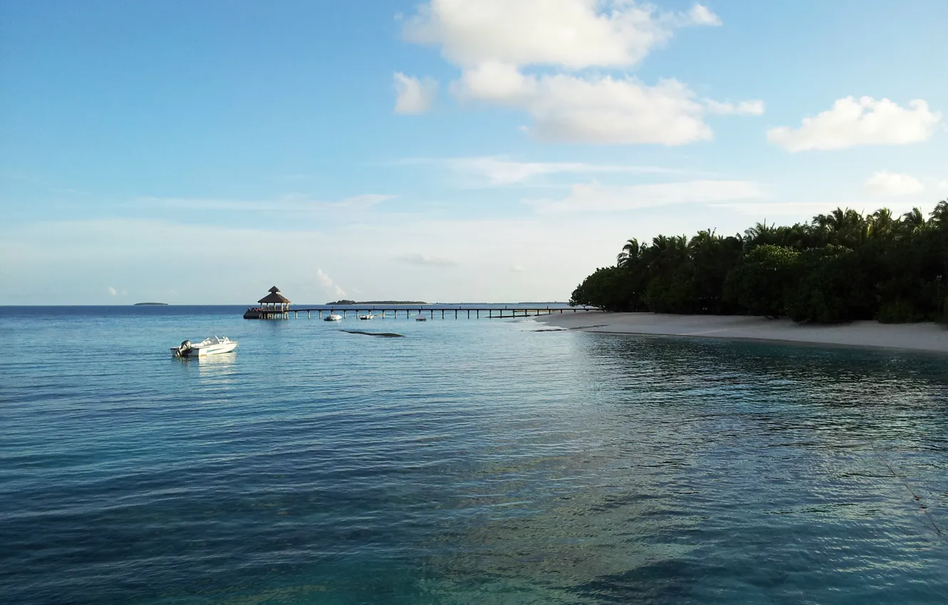 Фото обои остров, красота, relax, Maldives