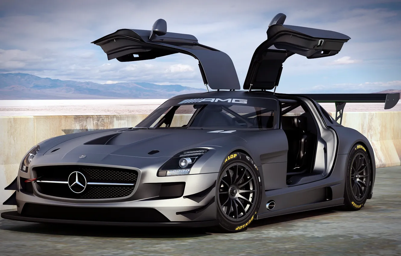 Фото обои Mercedes-Benz, арт, суперкар, Автомобиль, AMG, SLS, GT3, dangeruss