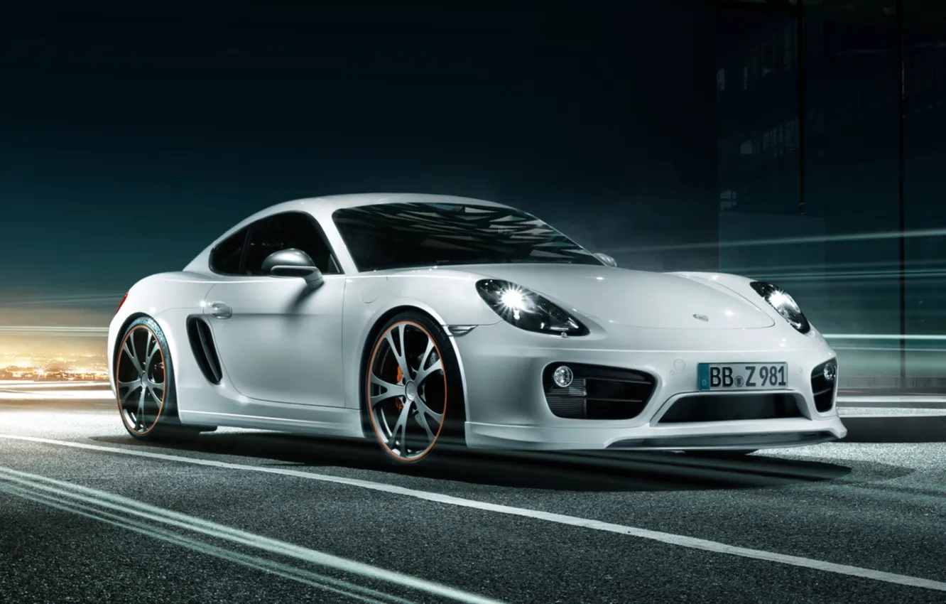 Фото обои тюнинг, Porsche, Cayman, Порше, tuning, передок, TechArt, Кайман