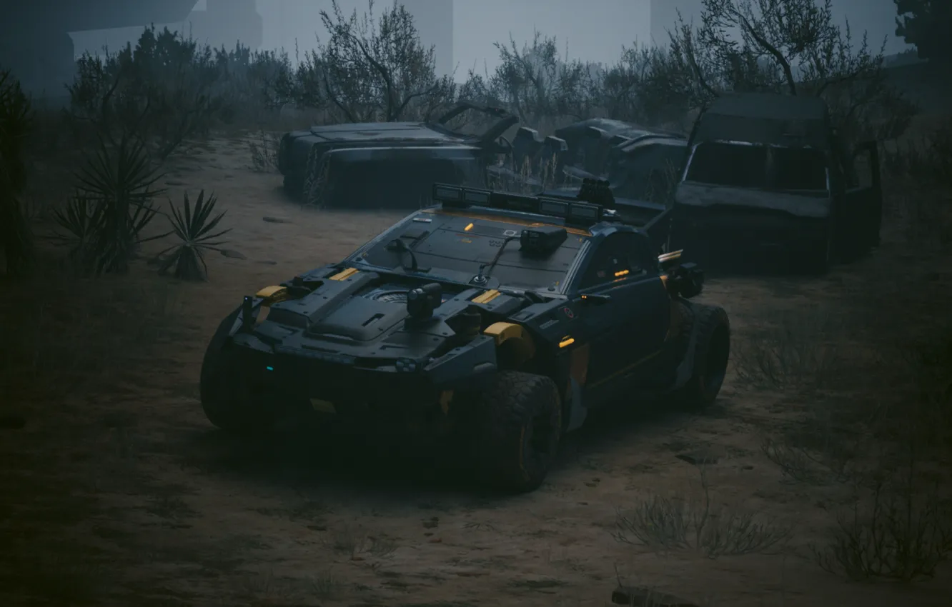 Фото обои Car, Cyberpunk 2077, Night City, Shion Samum