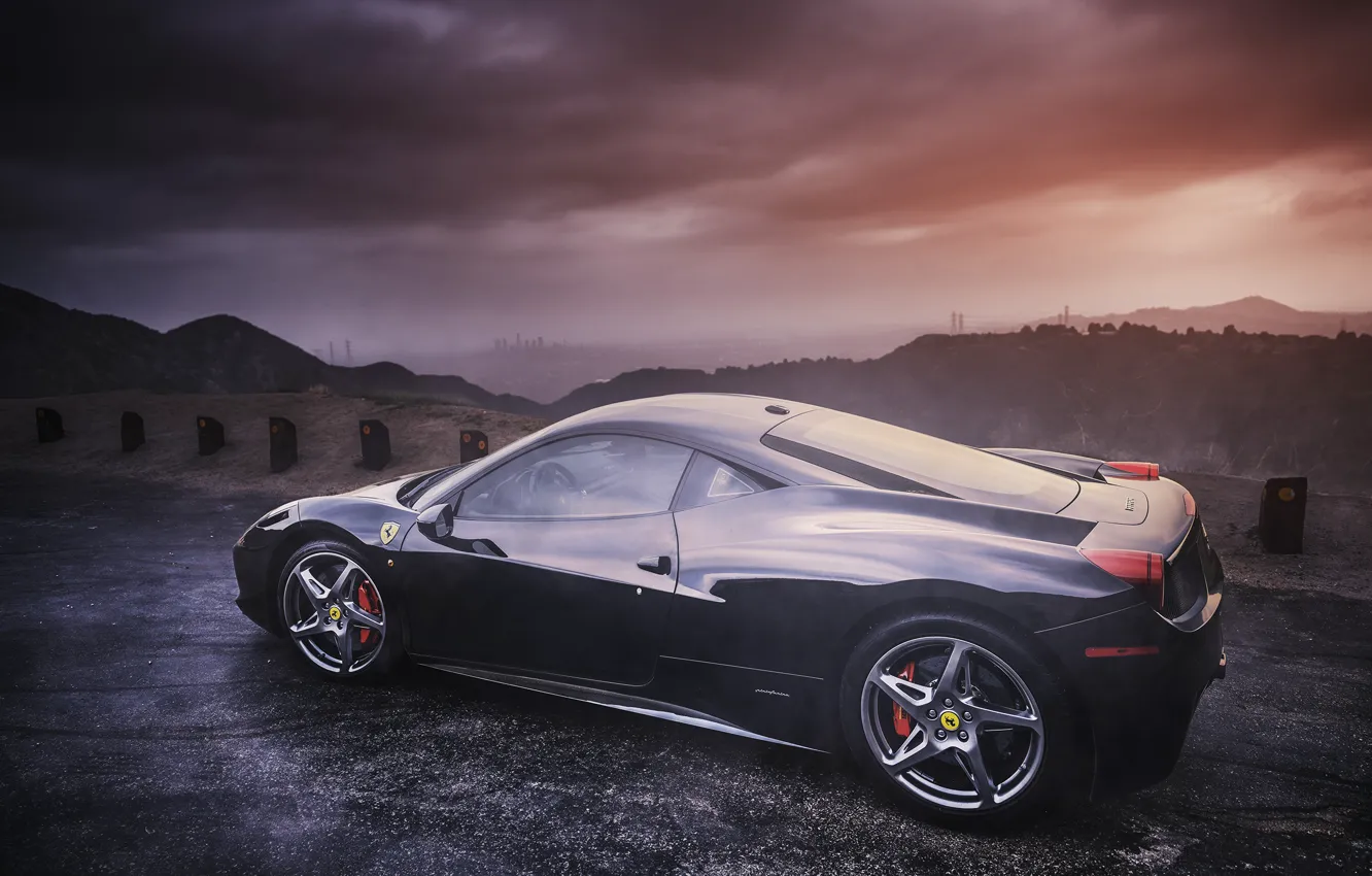 Фото обои профиль, Ferrari, феррари, 458, италия, Italia, profile