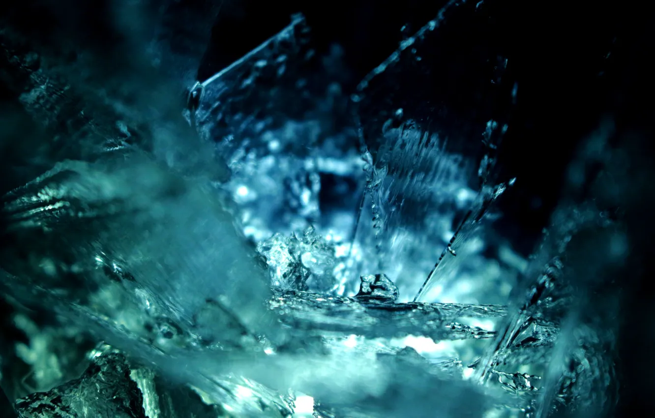 Фото обои холод, вода, лёд, под водой, синий цвет