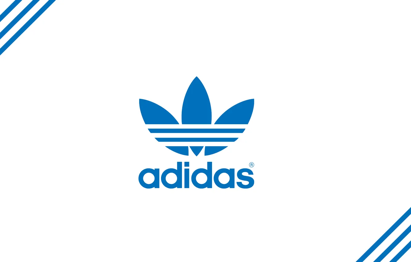Фото обои полосы, голубой, лого, logo, адидас, adidas, фирма