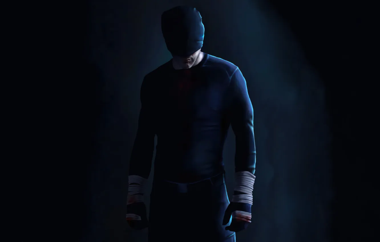 Фото обои character, art, Daredevil, film, superhero, serial, Matt Murdock, processed by AI
