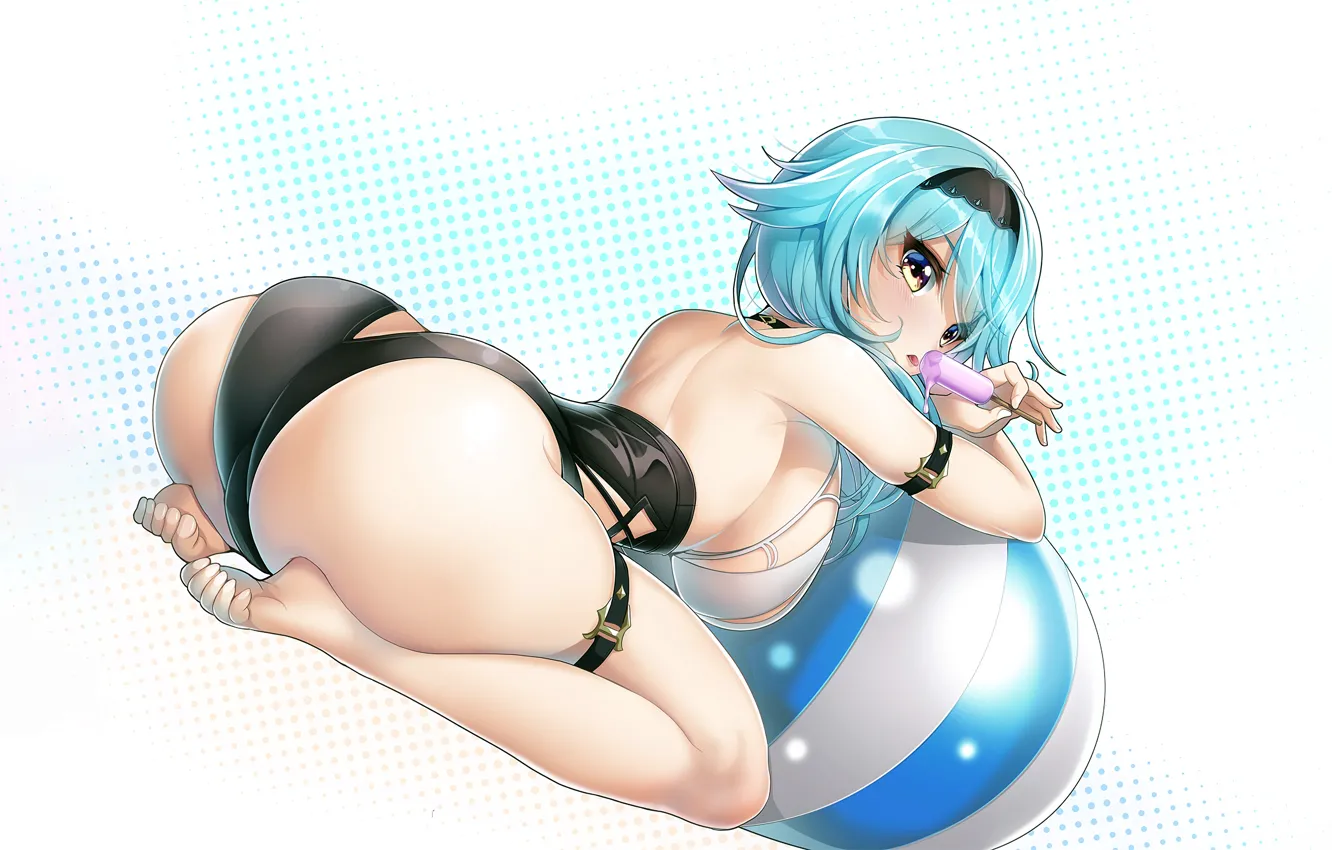 Фото обои girl, sexy, ass, cleavage, long hair, legs, boobs, anime