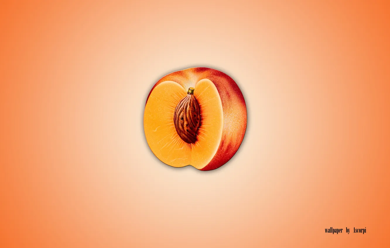 Фото обои еда, минимализм, персик, peach