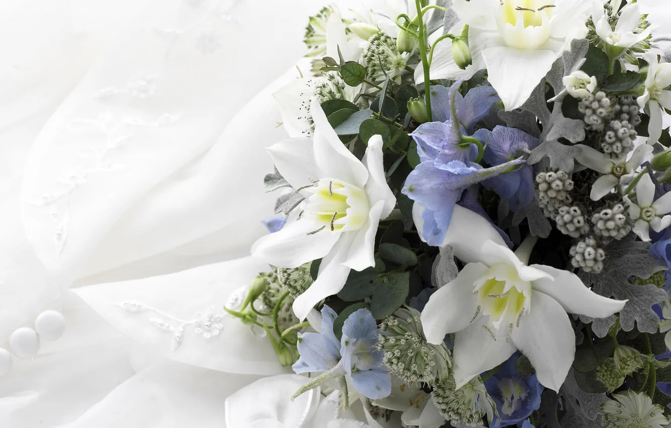 Фото обои цветы, букет, свадебное