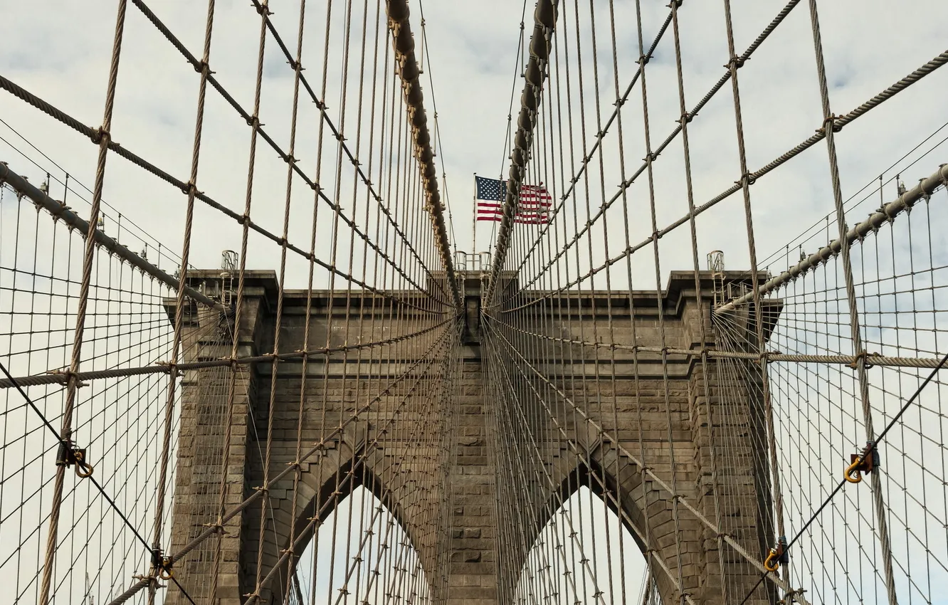 Фото обои United States, New York, Brooklyn Bridge