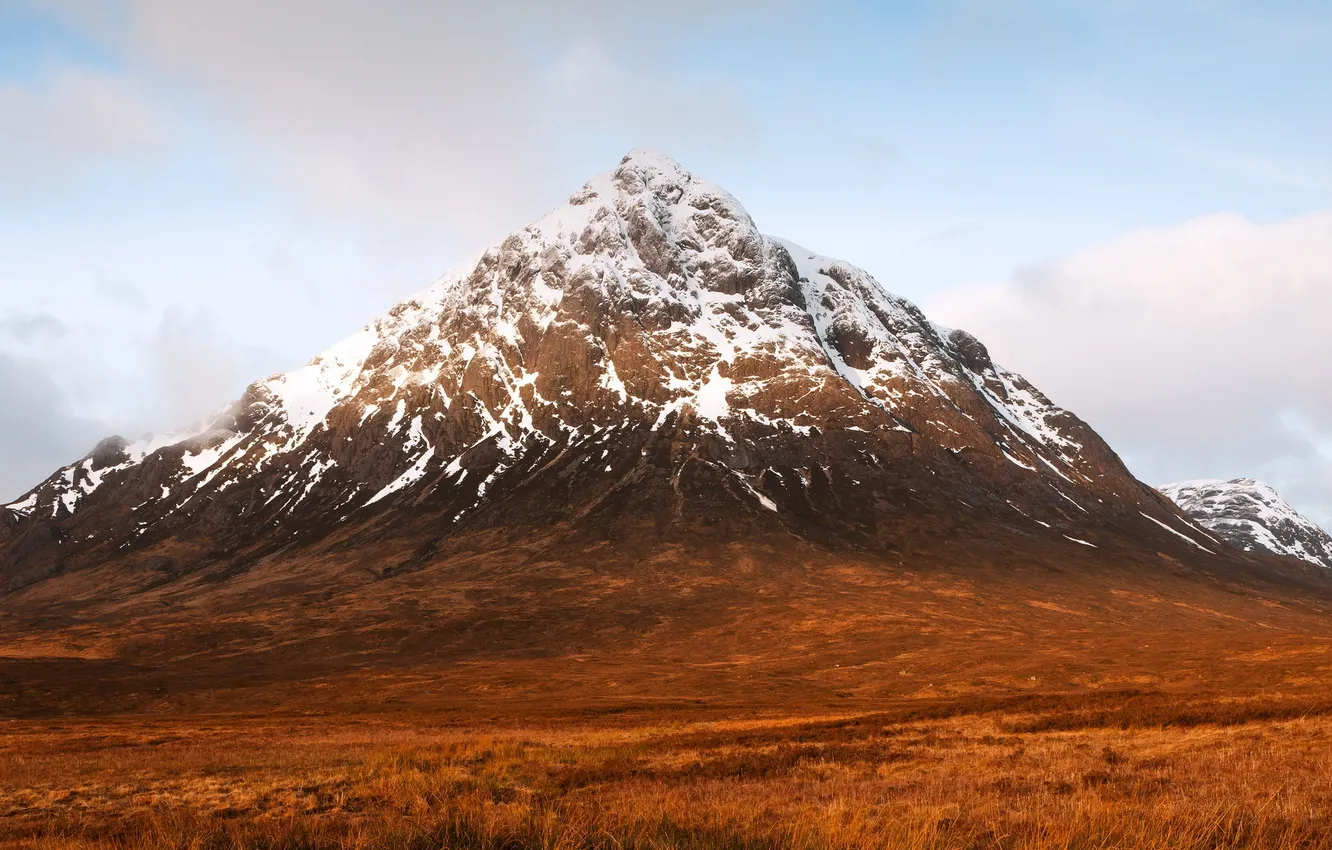 Фото обои снег, гора, Шотландия