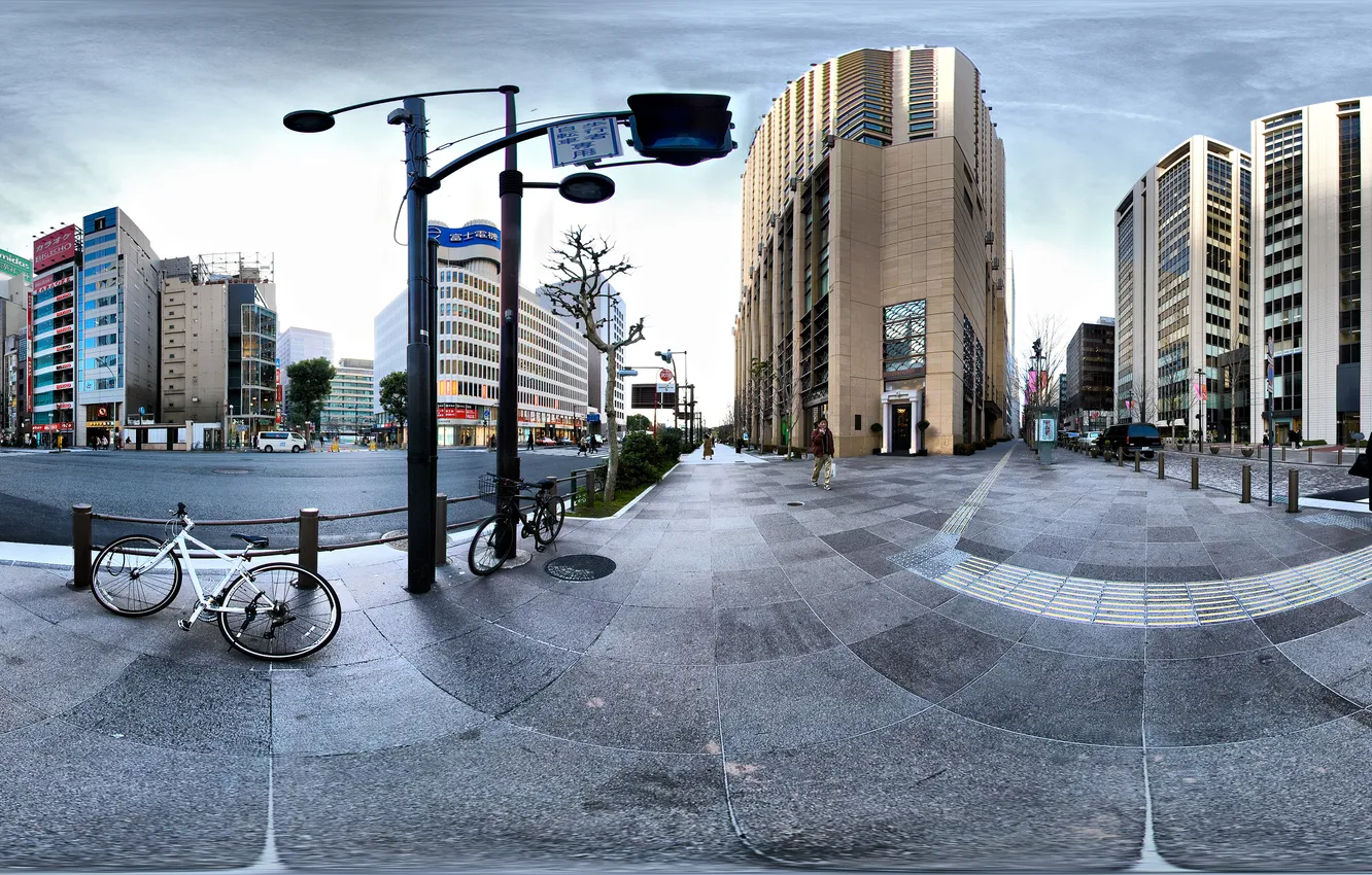 Фото обои велик, улица, дороги, дома, Япония, Панорама, Токио, высотки