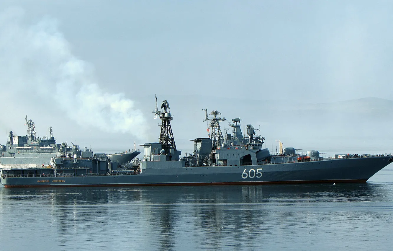 Фото обои проект 1155, адмирал левченко, бпк