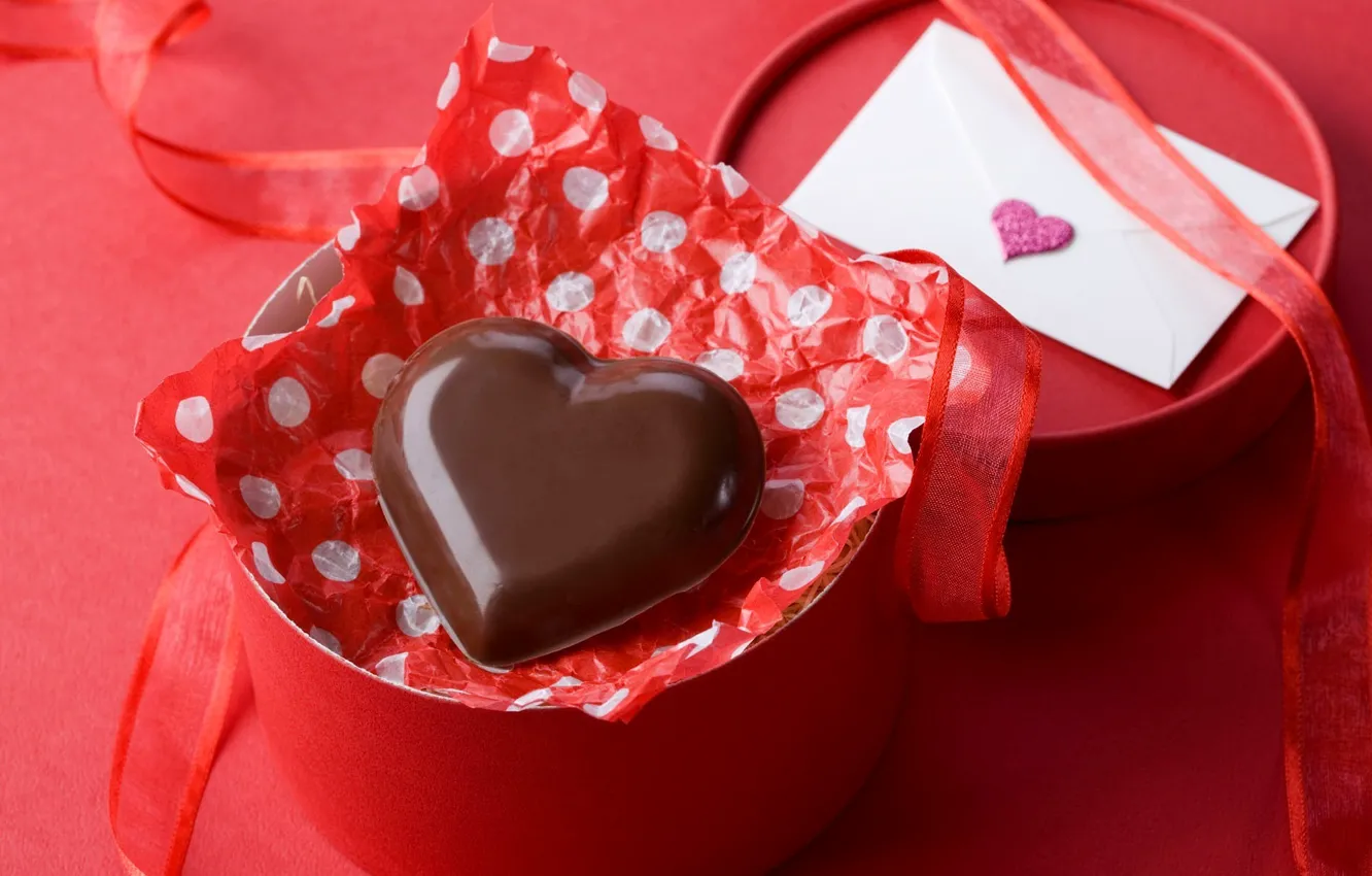 Фото обои любовь, праздник, сердце, шоколад, конфеты, red, love, i love you