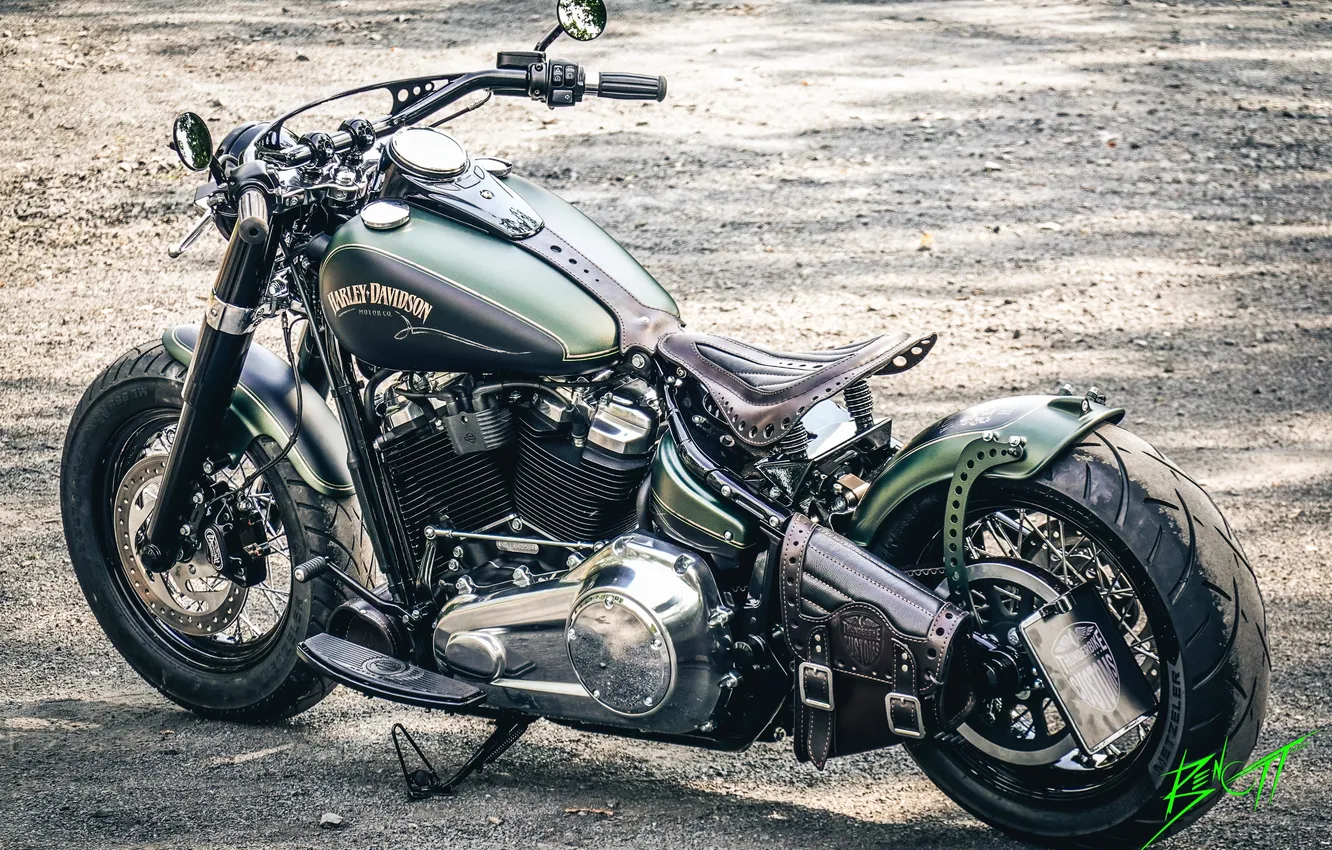 Фото обои мотоцикл, байк, harley davidson