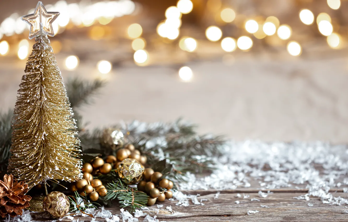 Фото обои зима, украшения, елка, Рождество, Новый год, new year, Christmas, винтаж