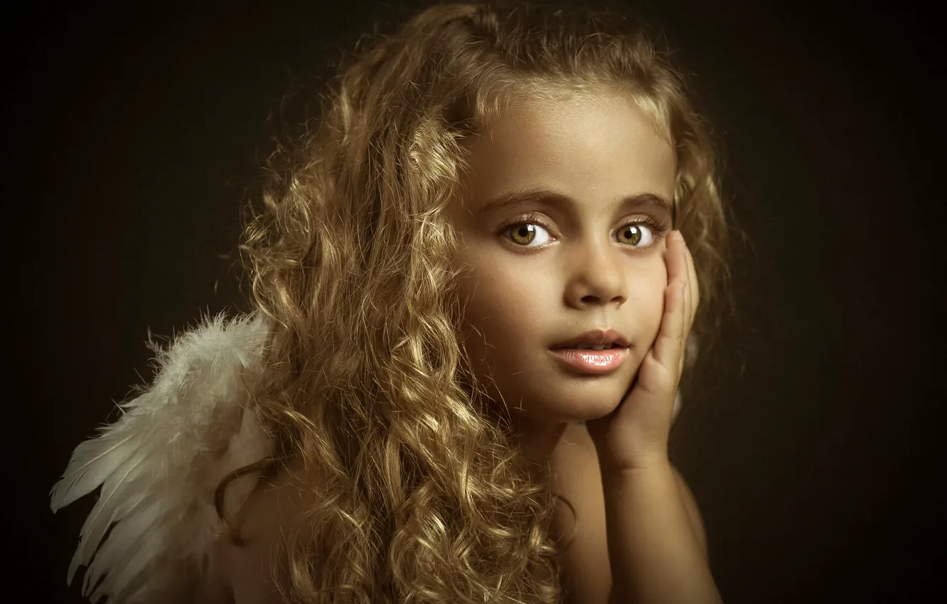 Фото обои взгляд, портрет, девочка, Little Angels, Sheila