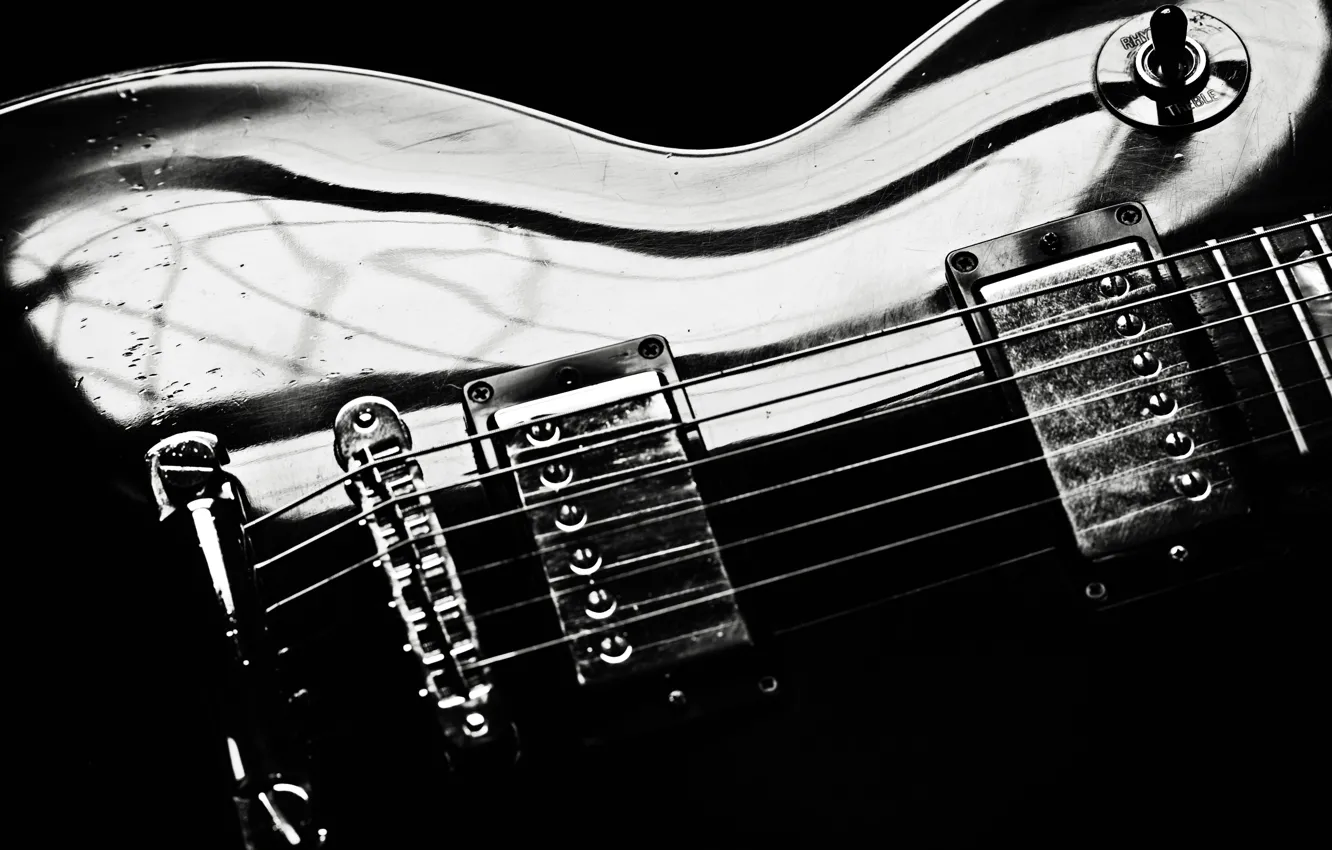 Фото обои гитара, струны, электро, gibson