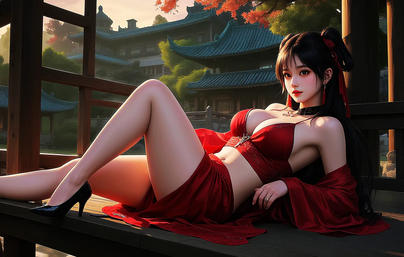 Фото обои girl, sexy, woman, AI CG
