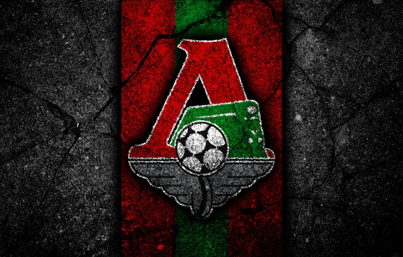 Фото обои логотип, logo, футбольный клуб, football club, Lokomotiv Moscow, Локомотив Москва
