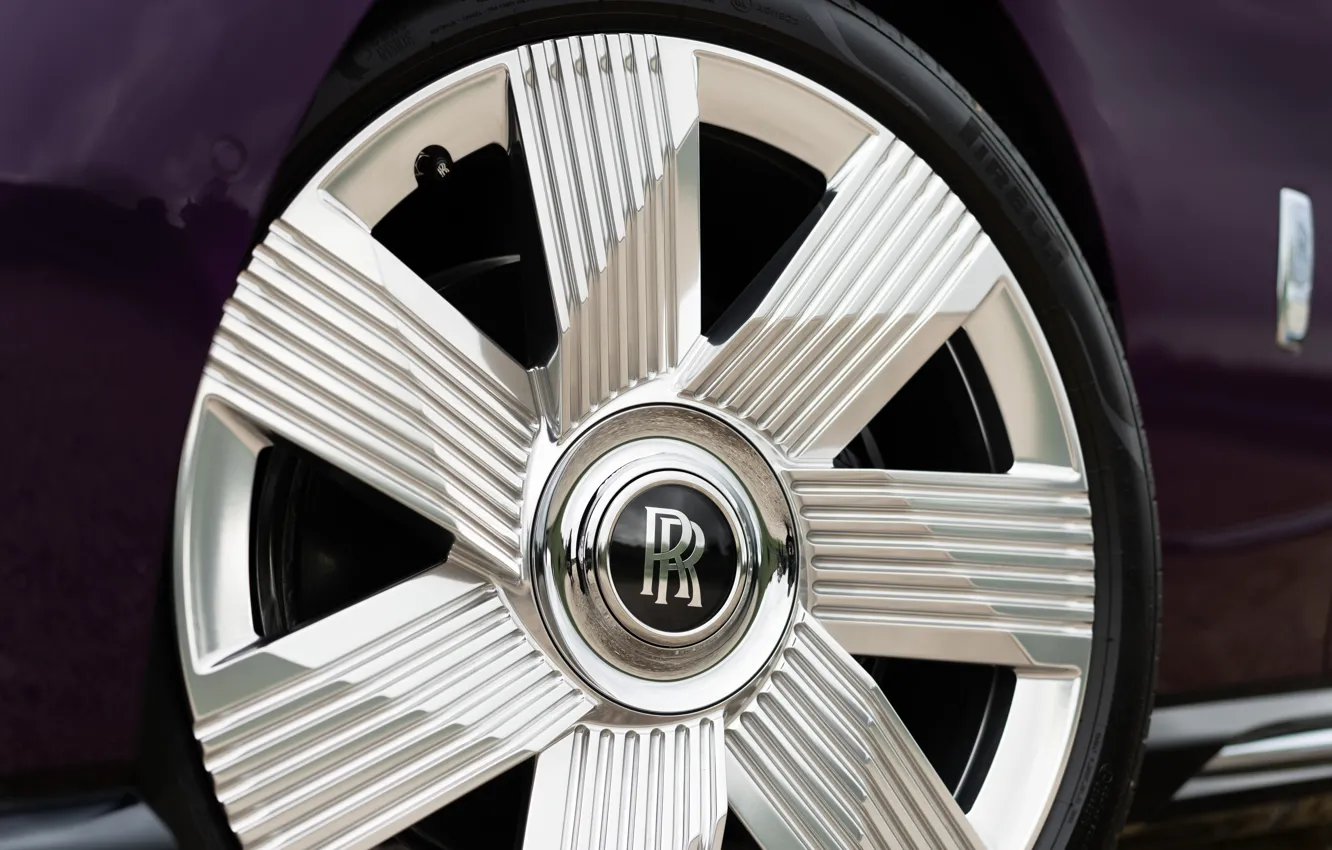 Фото обои Rolls-Royce, logo, wheel, Spectre, Rolls-Royce Spectre