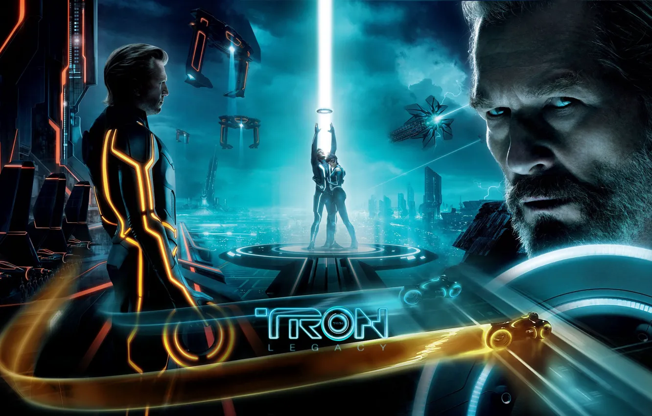 Фото обои Tron Legacy, Tron, Трон, Джефф Бриджес