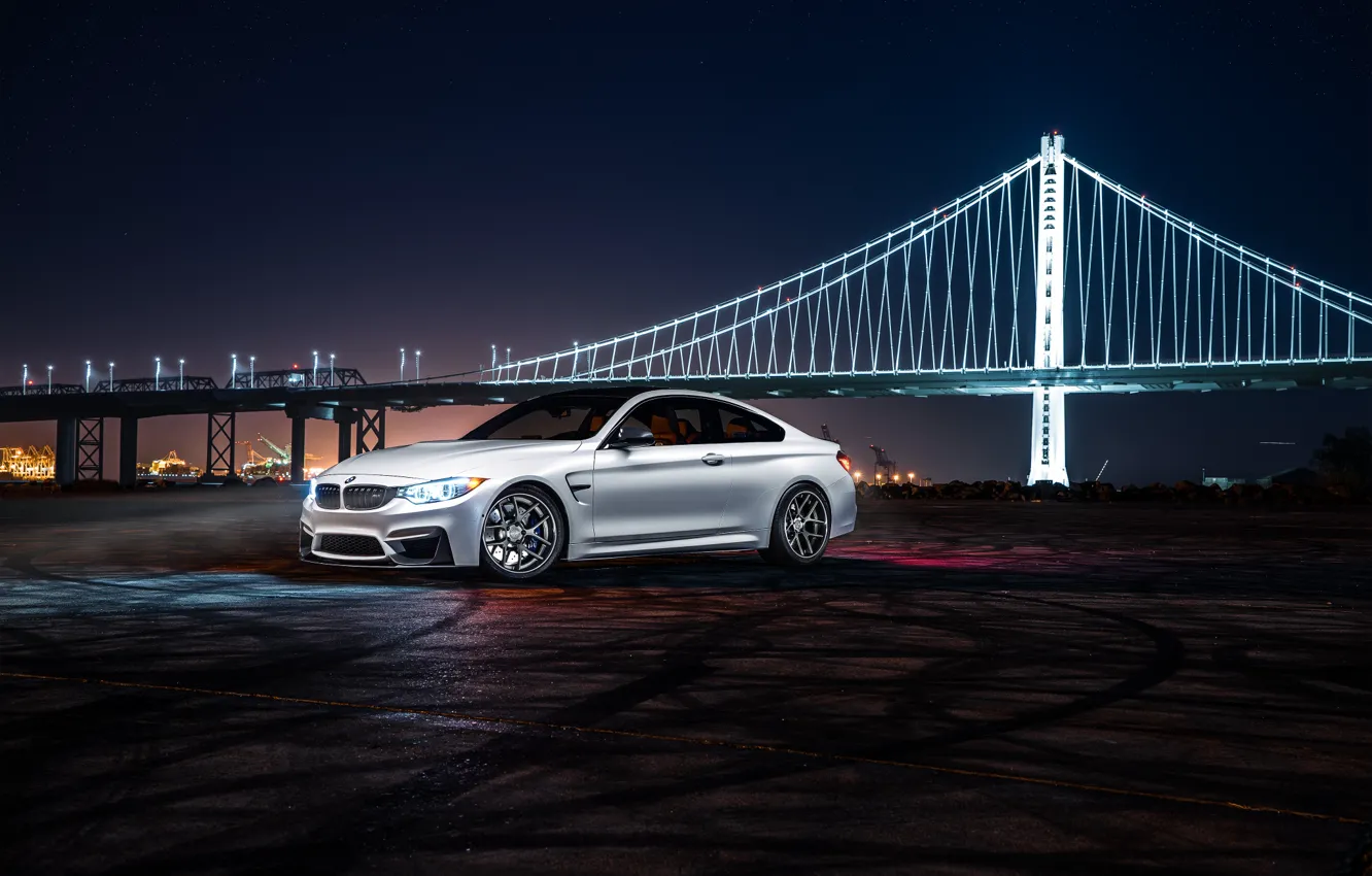 Фото обои BMW, City, Car, Bridge, White, Collection, Aristo, F82