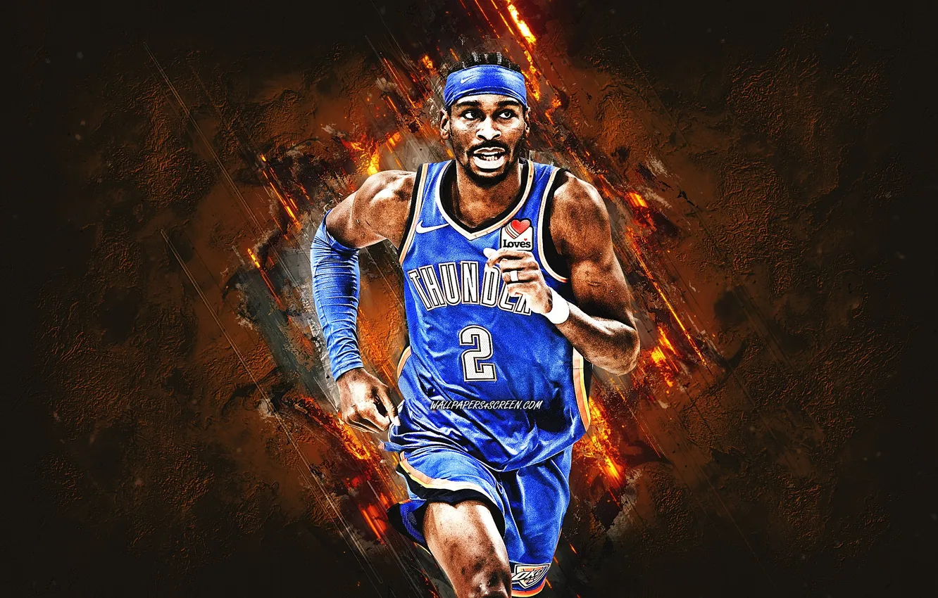 Фото обои NBA, Basketball, Canadian, Oklahoma City Thunder, OKC, Shai Gilgeos-Alexander