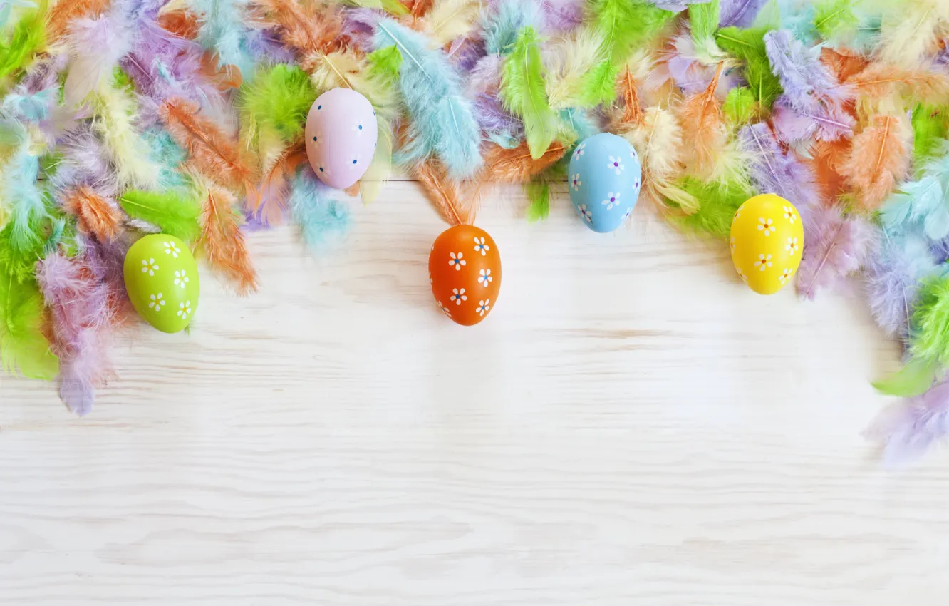 Фото обои яйца, colorful, Пасха, happy, flowers, eggs, easter, decoration